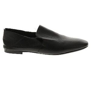 PURE NAVY Women’s Black pebbled Leather Slip On Loafers Size 11